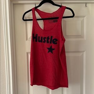 We Run Game Red Astros Hustle Tank Top